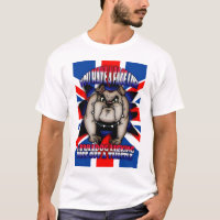 T-shirt insultant, avec le chien de taureau, union