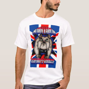 T-shirt insultant, avec le chien de taureau, union