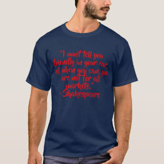 T-shirt Insulte Shakespeare. Humour de chemise