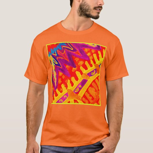 T-shirt Intégration du design Motif coloré (Devant)