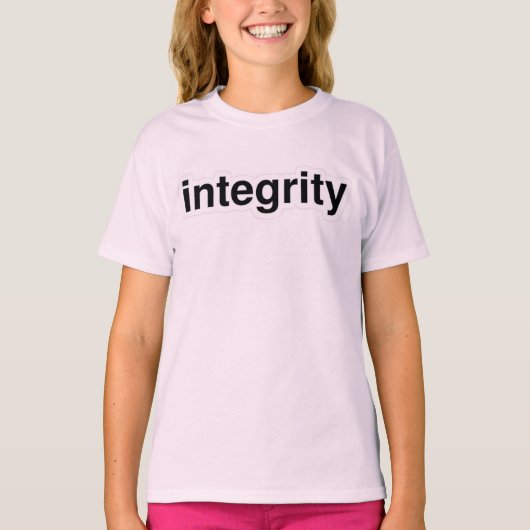 T-shirt Integrity Text Tee - Vibes honnêtes et responsabil (Devant)