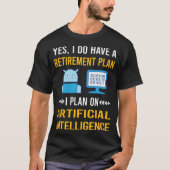 T-shirt Intelligence artificielle de retraite AI (Devant)