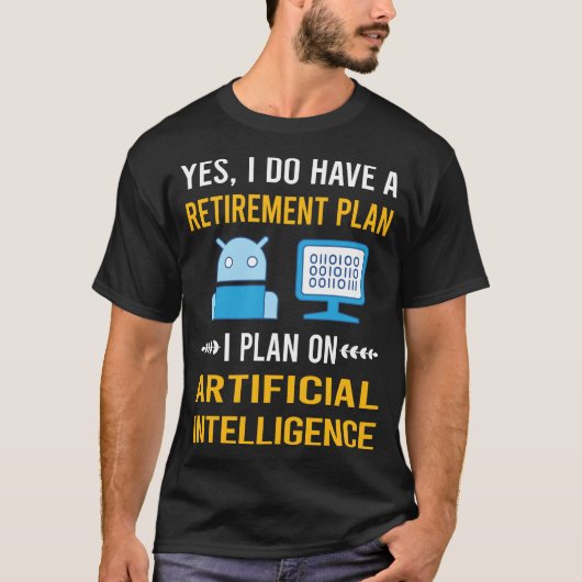 T-shirt Intelligence artificielle de retraite AI (Devant)