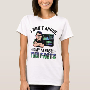 T-shirt Intelligence artificielle Faits Conception de l'Hu