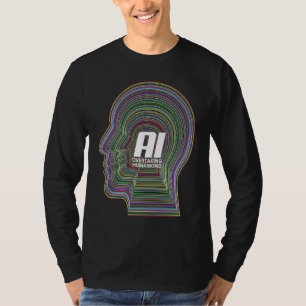 T-shirt Intelligence artificielle L'IA Tech dépasse Humank