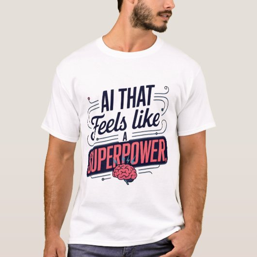 T-shirt Intelligence Artificielle Superpuissance Graphique (Devant)