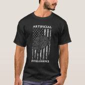 T-shirt Intelligence Artificielle Us Drapeau - Ai Robotics (Devant)