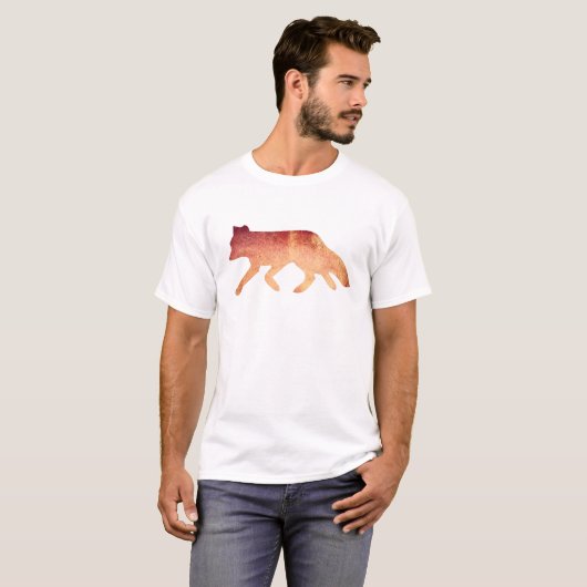 T-shirt Intelligent comme aquarelle typographique de Fox (Devant entier)