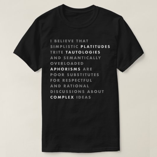 T-shirt Intelligent et drôle (Design devant)