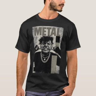 T-shirt Intense Metalhead Screaming Portrait