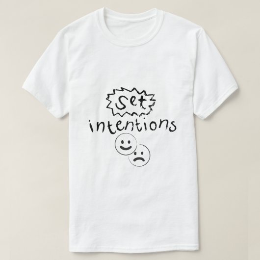 T-shirt Intentions – Typographie de Mentalité (Design devant)