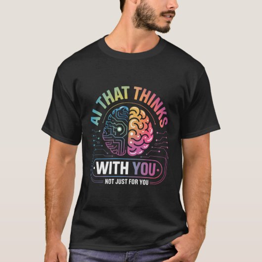 T-shirt Interaction homme-ordinateur Collaboration AI (Devant)