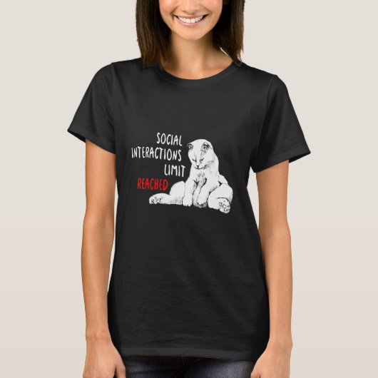T-shirt Interactions sociales Limite atteinte Introvert Ca (Devant)