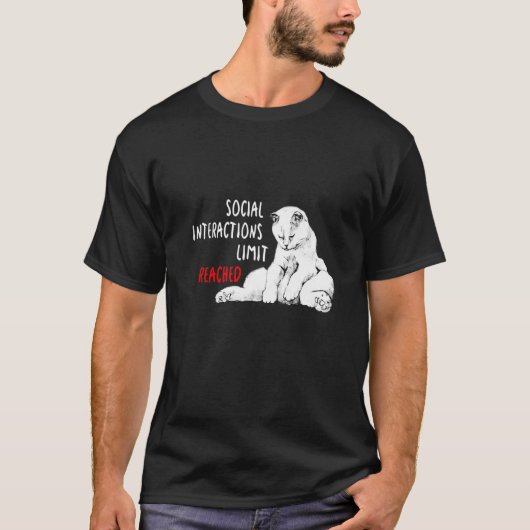T-shirt Interactions sociales Limite atteinte Introvert Ca (Devant)