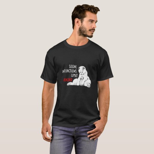 T-shirt Interactions sociales Limite atteinte Introvert Ca (Devant entier)