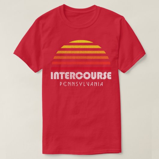 T-shirt Intercourse PA Pennsylvanie I Intercourse cardiaqu (Design devant)