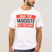 T-shirt Interdire les fascistes sauver les livres (Devant)