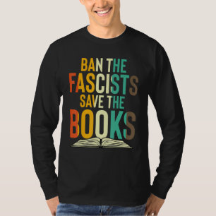 T-shirt Interdire les fascistes Sauver les livres Ver bib