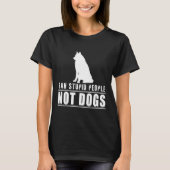 T-shirt Interdire Les Gens Stupides Et Non Les Chiens Husk (Devant)