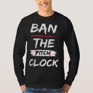 T-shirt Interdire l'horloge de lancement au baseball Mont