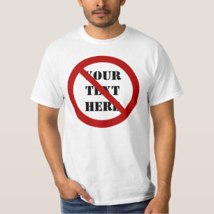 T-shirt Interdire ou interdire le symbole
