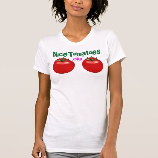 T-shirt intéressant de tomates pour la conscience (Devant)