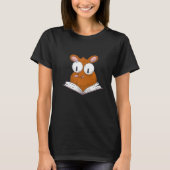 T-shirt interesting book reading mouse rat (Devant)