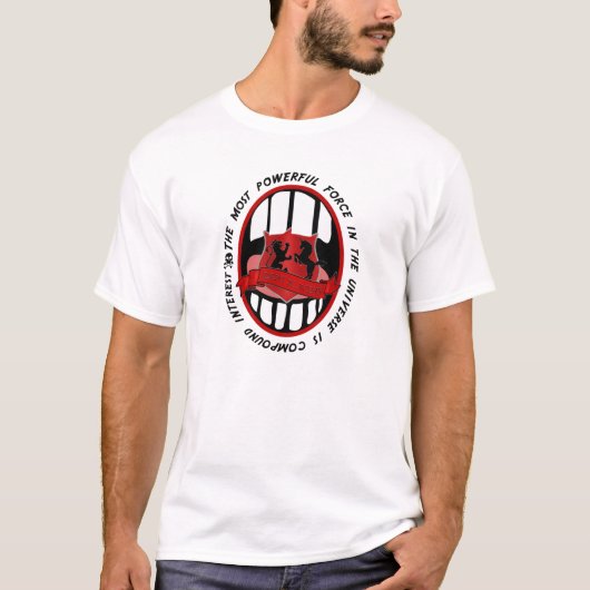 T-shirt Intérêts composés d'argent (Devant)