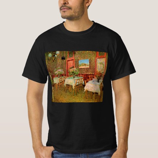 T-shirt Intérieur d'un restaurant par Vincent van Gogh (Devant)