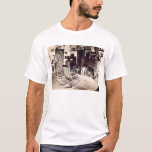 T-shirt Intérieur d'une cabane en bois américaine, c.188