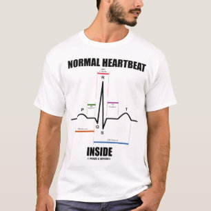 T-shirt Intérieur normal de battement de coeur (ECG)