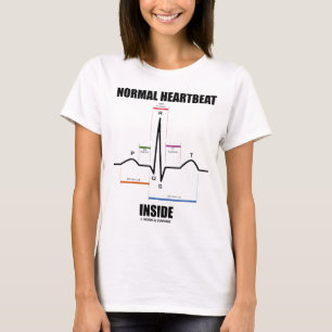 T-shirt Intérieur normal de battement de coeur (ECG ECG)