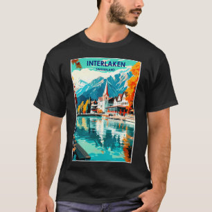 T-shirt Interlaken Suisse Vintage voyage Et Tourisme