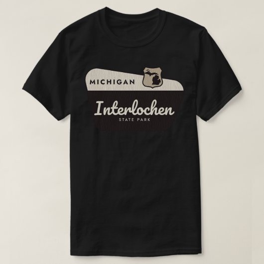 T-shirt Interlochen State Park Michigan Affiche de bienven (Design devant)