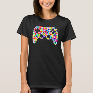 T-shirt Internation du contrôleur vidéo Rainbow Dot Day