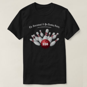 T-shirt International 10-Pin Bowling Society 330 Game 