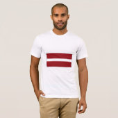 T-shirt International de DRAPEAU de la Lettonie (Devant entier)