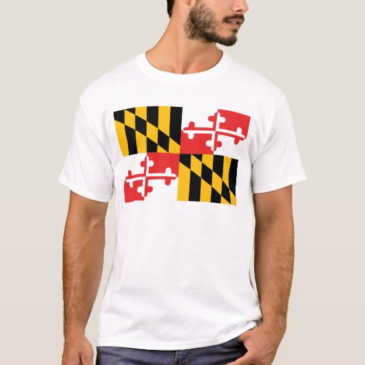 T-shirt International de DRAPEAU du Maryland (Devant)