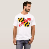 T-shirt International de DRAPEAU du Maryland (Devant entier)