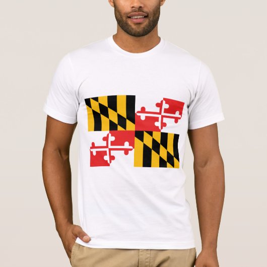 T-shirt International de DRAPEAU du Maryland (Devant)