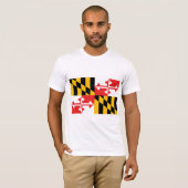 T-shirt International de DRAPEAU du Maryland (Devant entier)