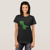 T-shirt International Dot Day Green Polka Dot Rex Dinosaur (Devant entier)