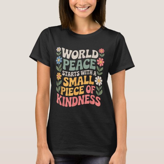T-shirt International Peace Day Insring World Kindness Day (Devant)