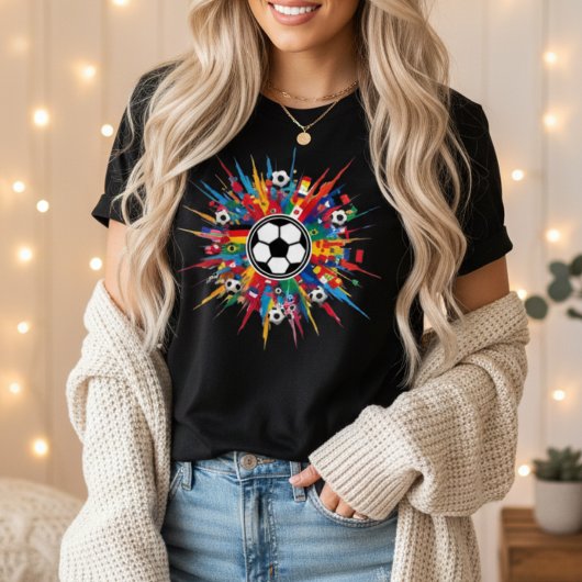 T-shirt International Soccer Flags Burst