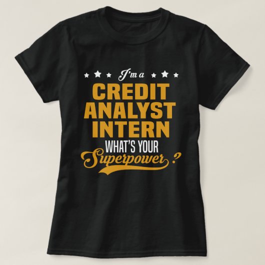 T-shirt Interne d'analyste de crédit (Design devant)