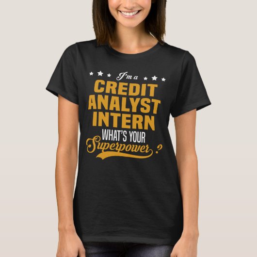 T-shirt Interne d'analyste de crédit (Devant)