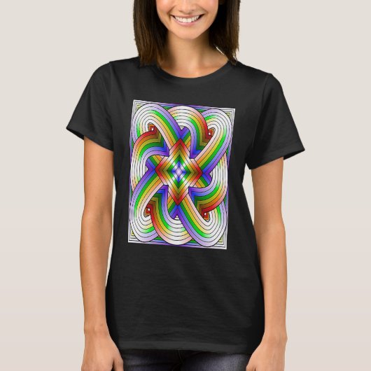 T-shirt Interne de route en couleur fracturée fractale (Devant)