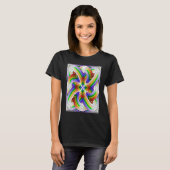 T-shirt Interne de route en couleur fracturée fractale (Devant entier)