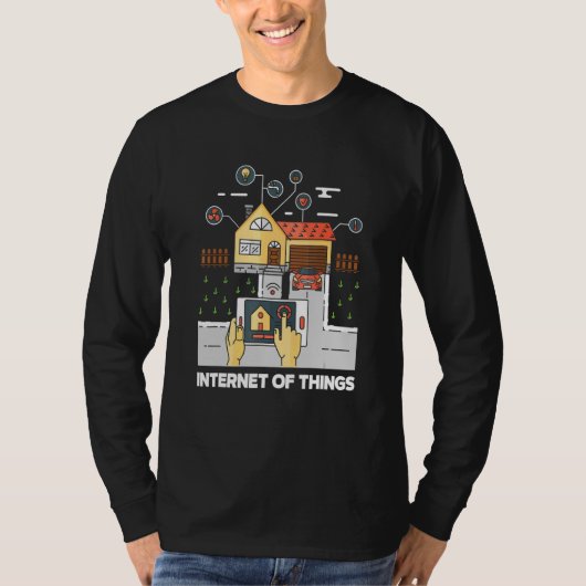 T-shirt Internet Des Objets Analytique Des Données Transfe (Devant)