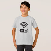 T-shirt Internet graphique de signal Wi-Fi cool (Devant entier)